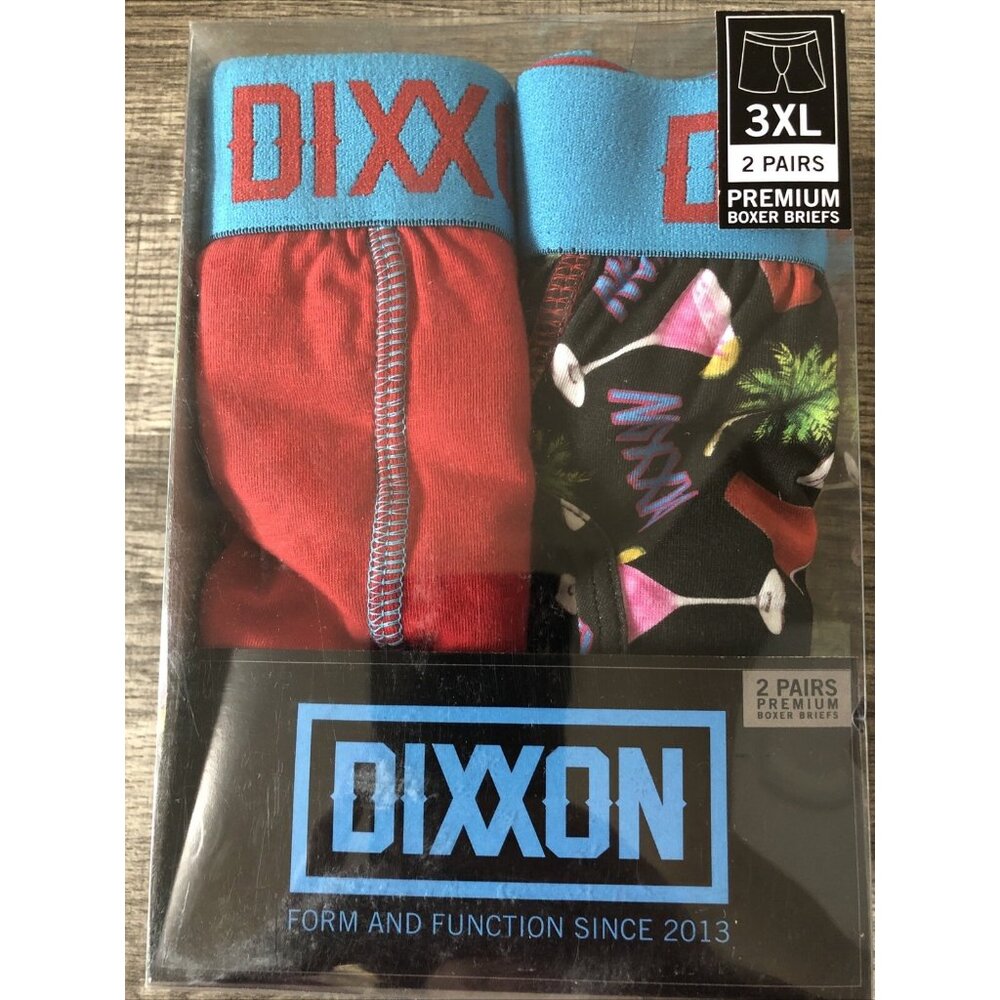 (4) DIXXON Men's 2-Pack 3XL Boxer Briefs